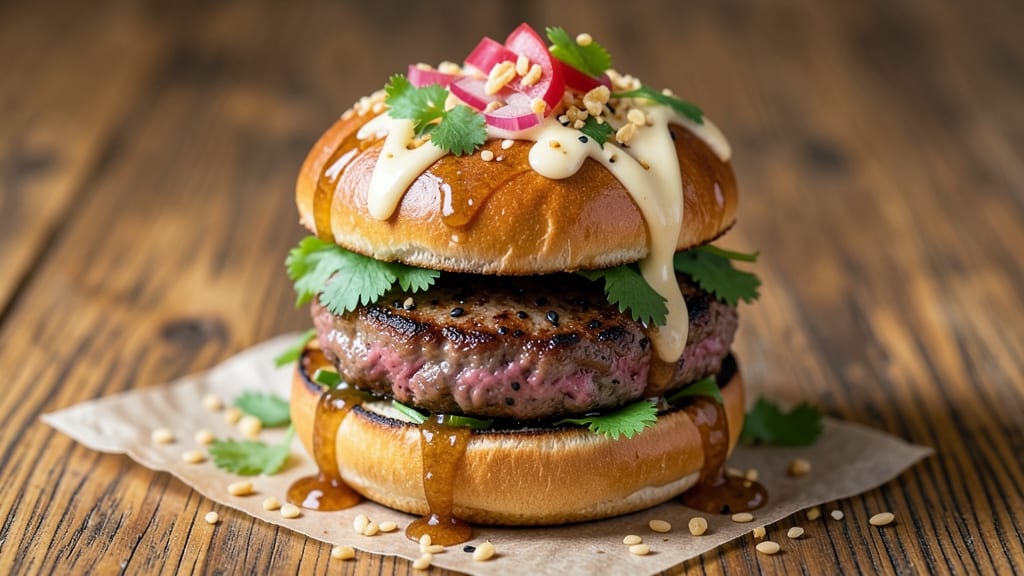 Asian Beef Burgers Recipe: Umami-Packed Bites with Silky Wok Sauce