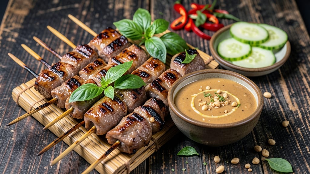 Authentic Thai Beef Satay Recipe: Grilled Skewers with Peanut Sauce Magic