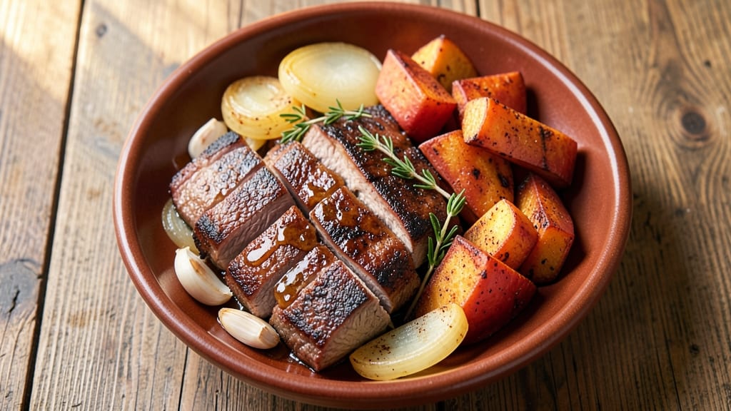 Baked Sweet Potato and Beef Recipe: Smoky-Sweet Roast with Caramelized Fond Magic